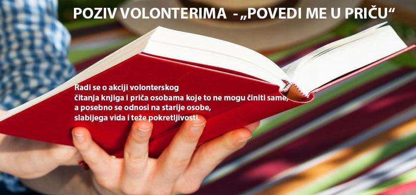 POZIV VOLONTERIMA – „POVEDI ME U PRIČU“