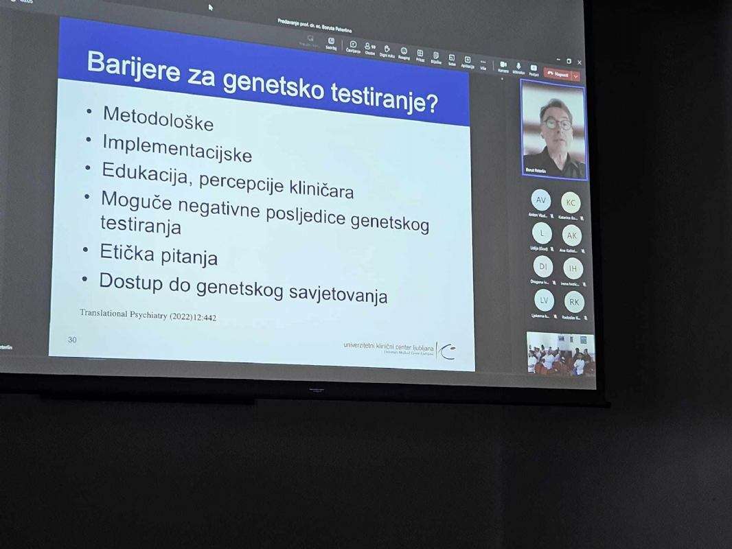 Predavanje o genomskoj medicini u psihijatriji - 